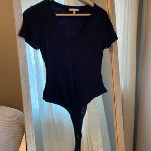 Short Sleeve Black Body Suit